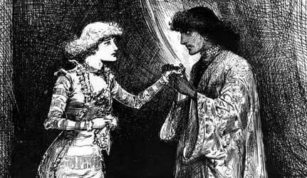 Miss Ellen Terry als Desdemona und Mr. Irving als Othello